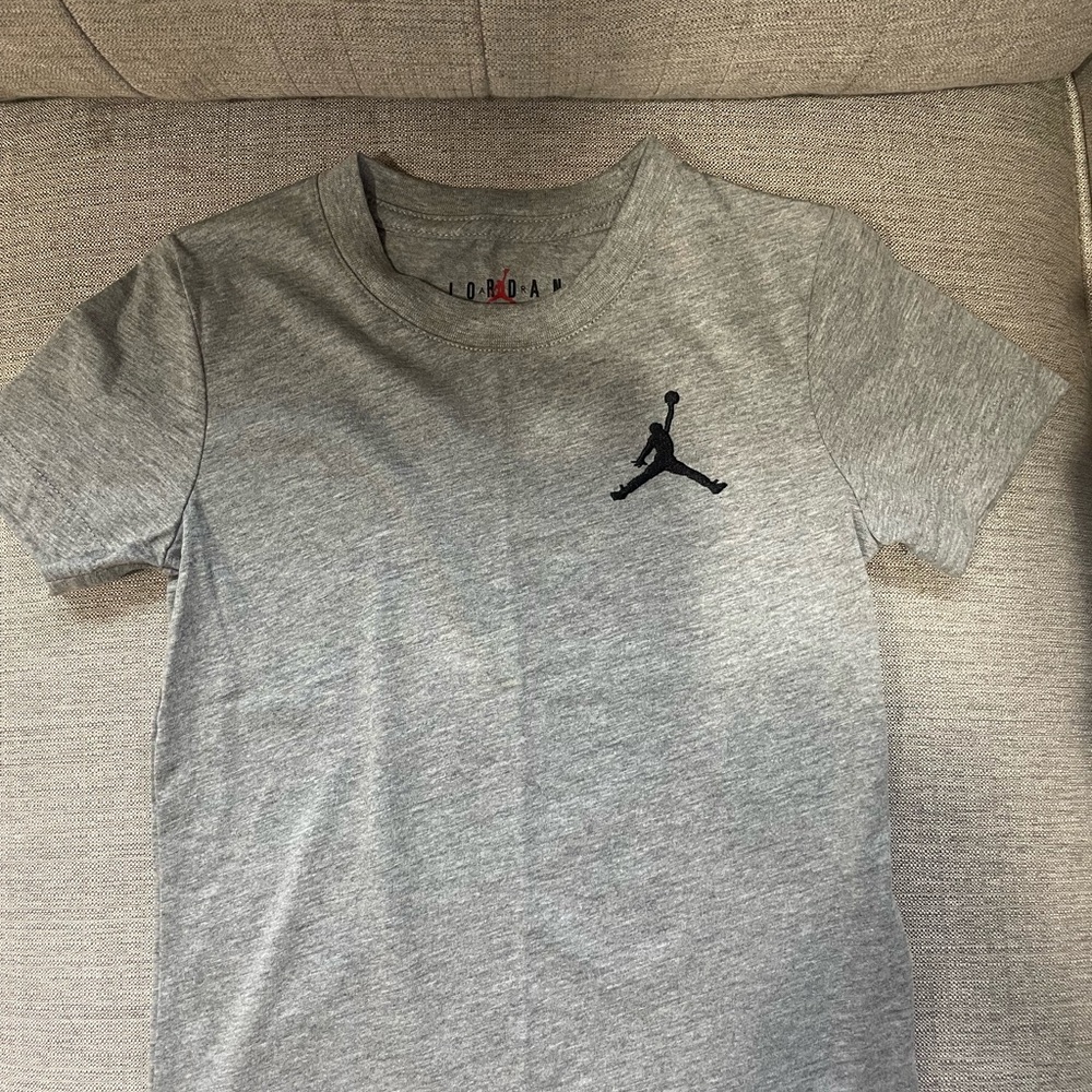 Gray Jordan T-Shirt with Logo